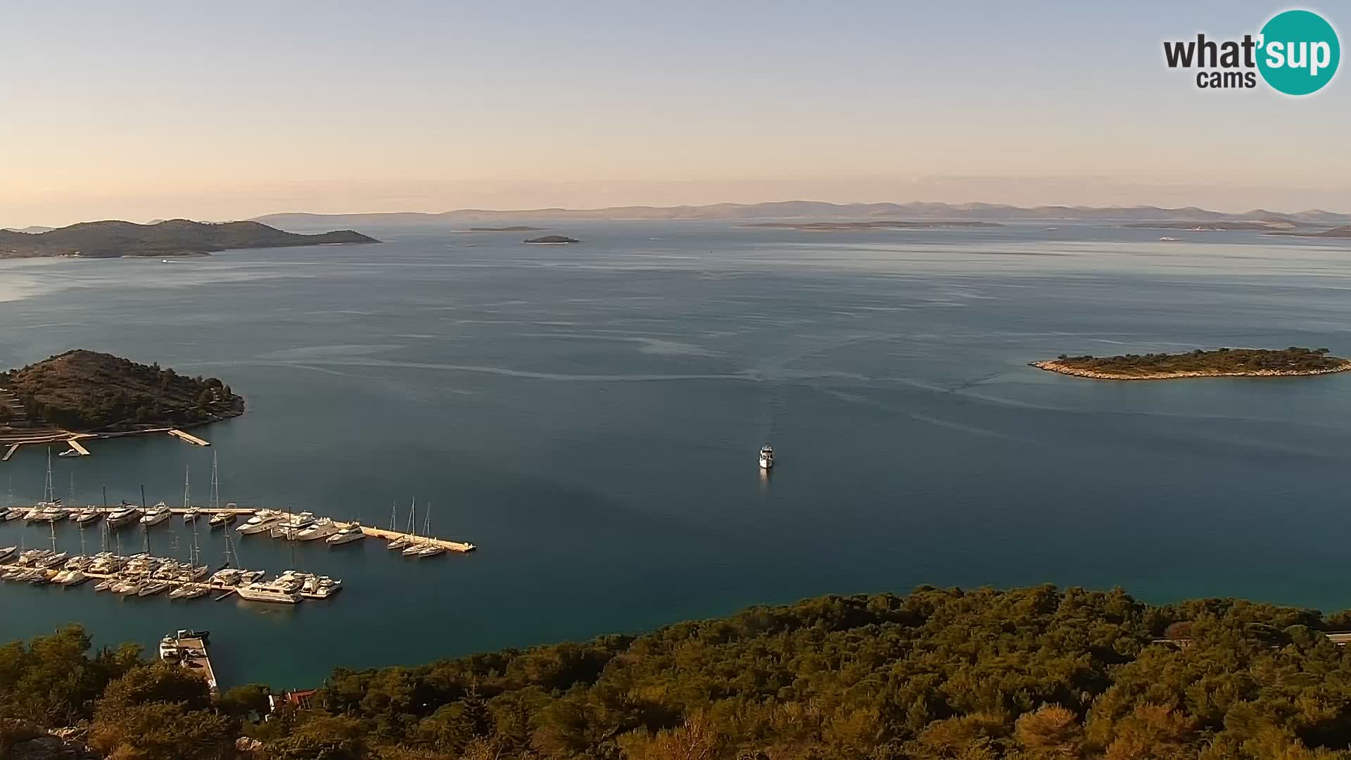 Spletna kamera Pakoštane – Drage – Kornati – Vransko Jezero