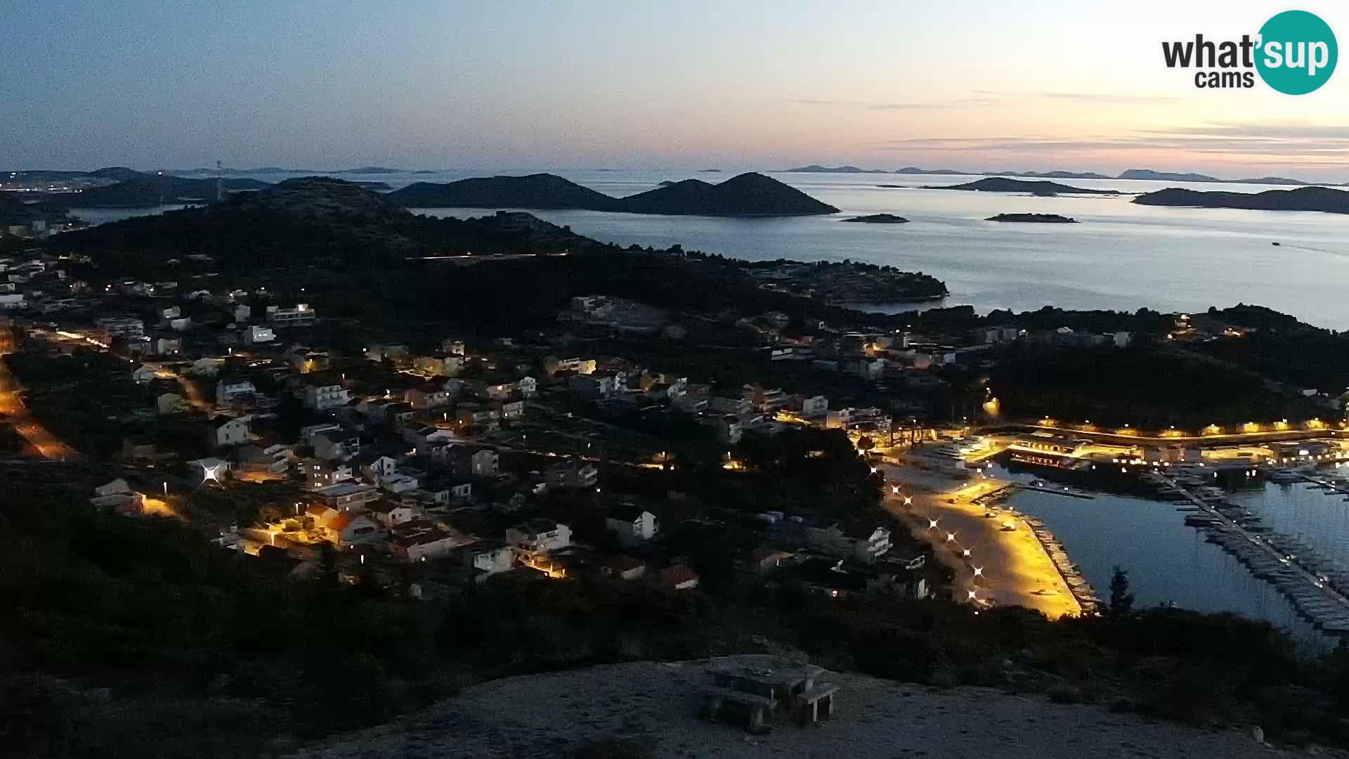 Spletna kamera Pakoštane – Drage – Kornati – Vransko Jezero