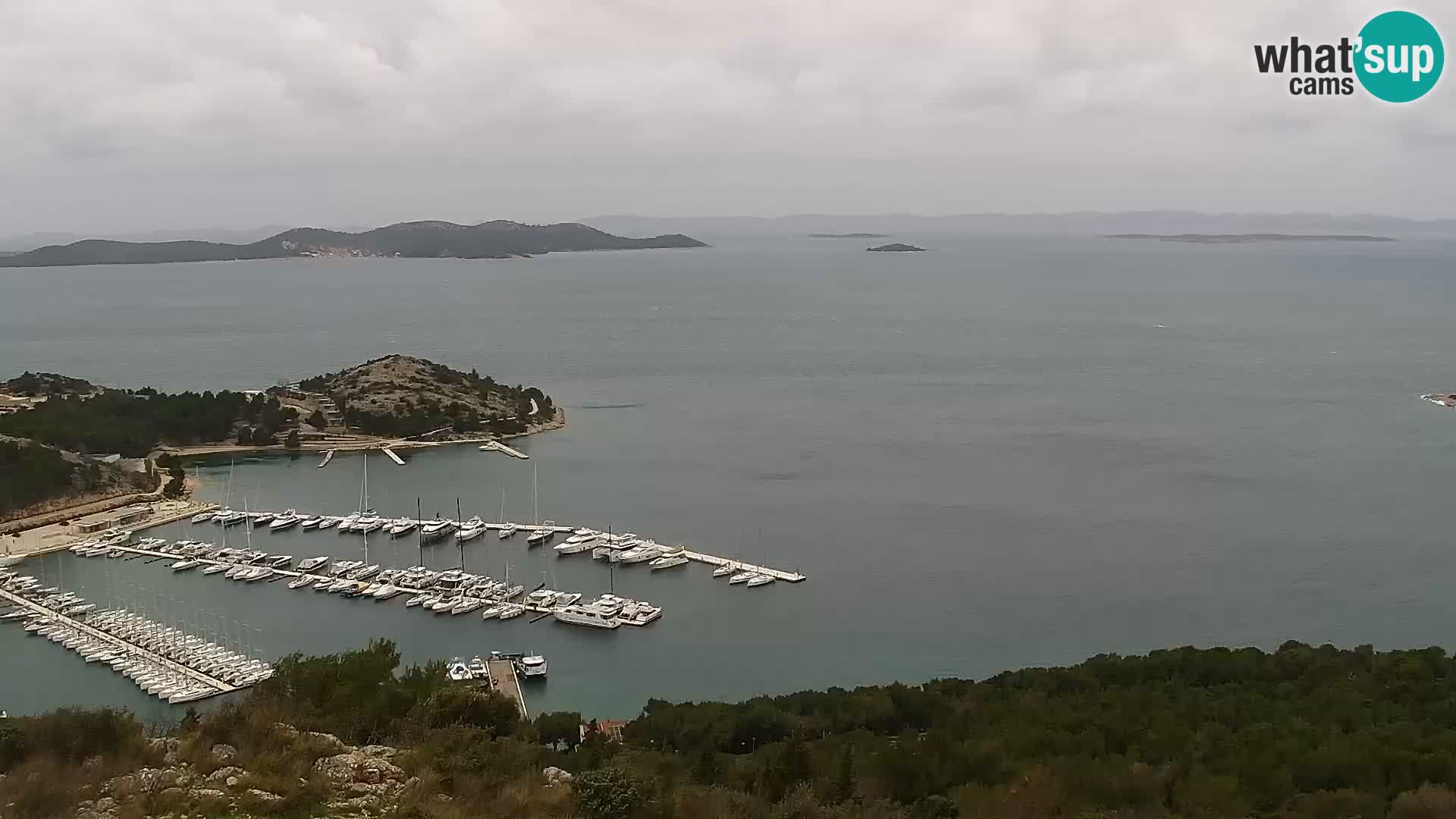 Spletna kamera Pakoštane – Drage – Kornati – Vransko Jezero