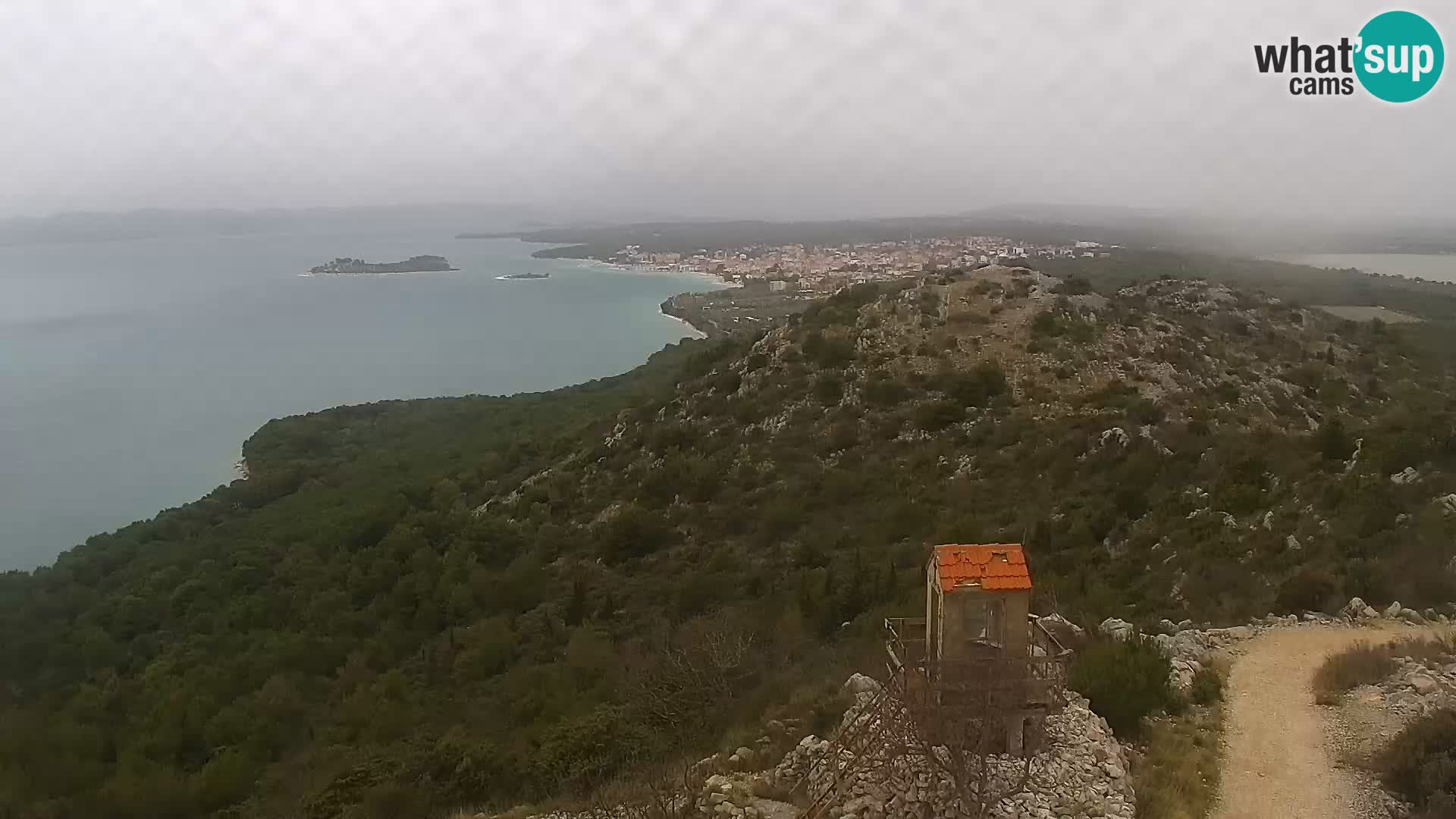 Spletna kamera Pakoštane – Drage – Kornati – Vransko Jezero