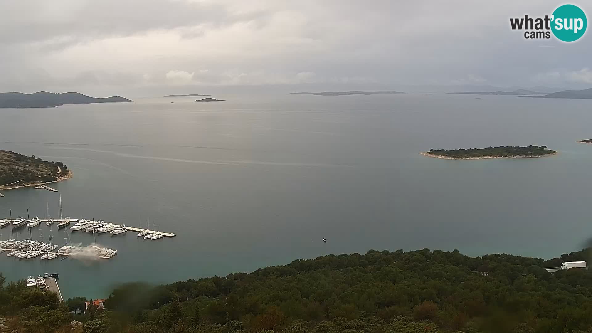 Spletna kamera Pakoštane – Drage – Kornati – Vransko Jezero