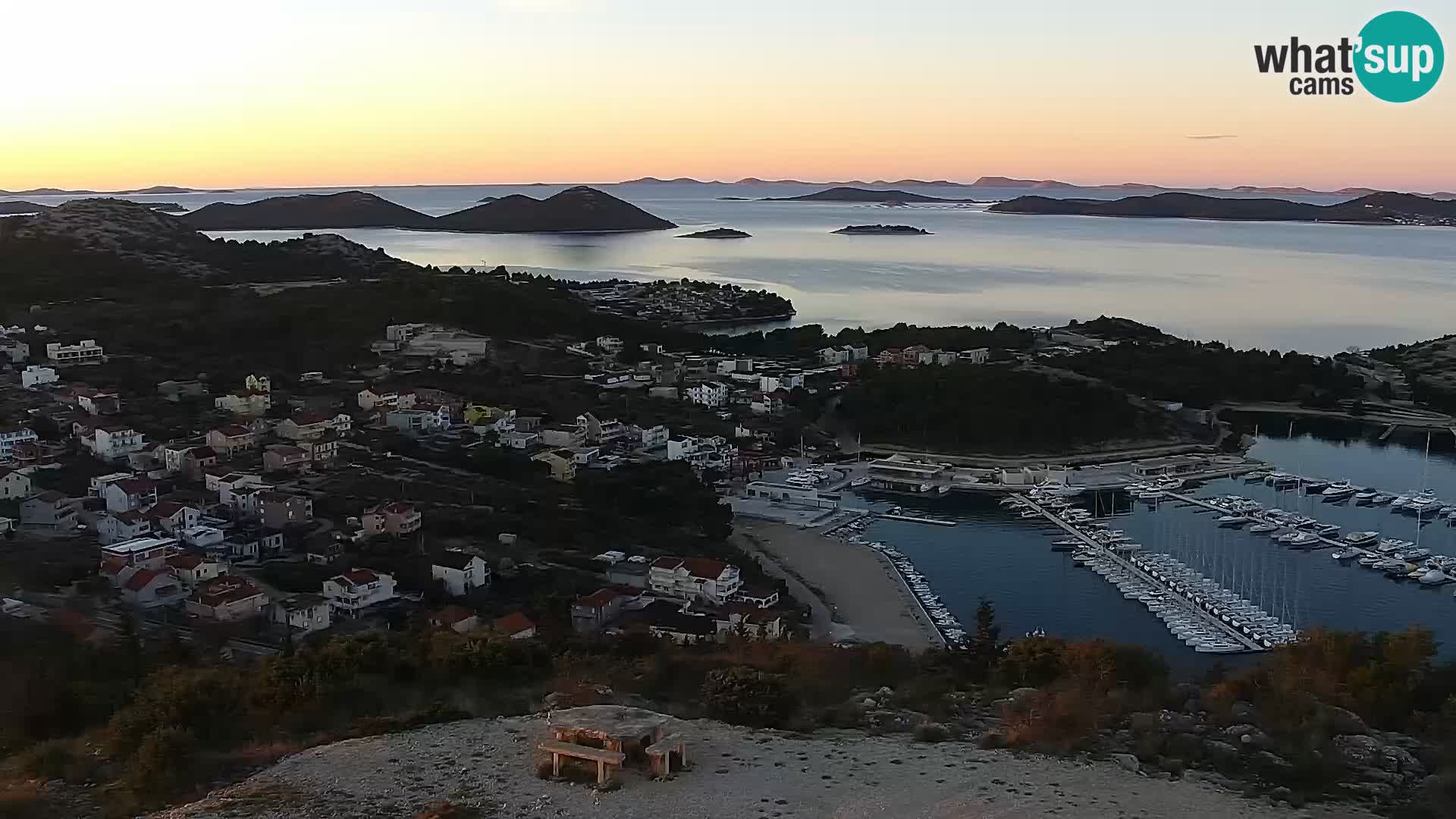 Spletna kamera Pakoštane – Drage – Kornati – Vransko Jezero