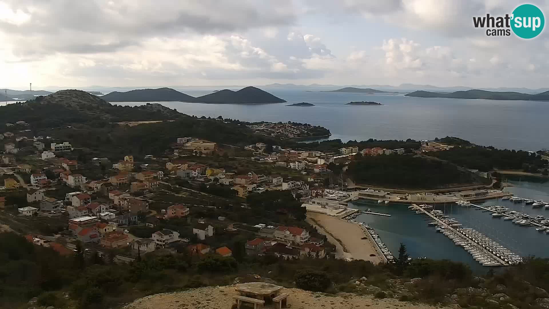 Spletna kamera Pakoštane – Drage – Kornati – Vransko Jezero