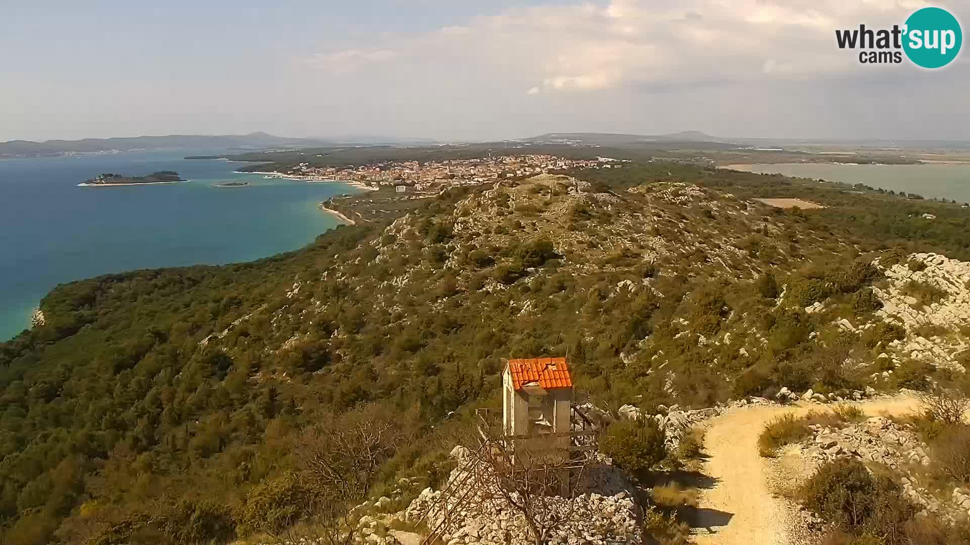 Spletna kamera Pakoštane – Drage – Kornati – Vransko Jezero