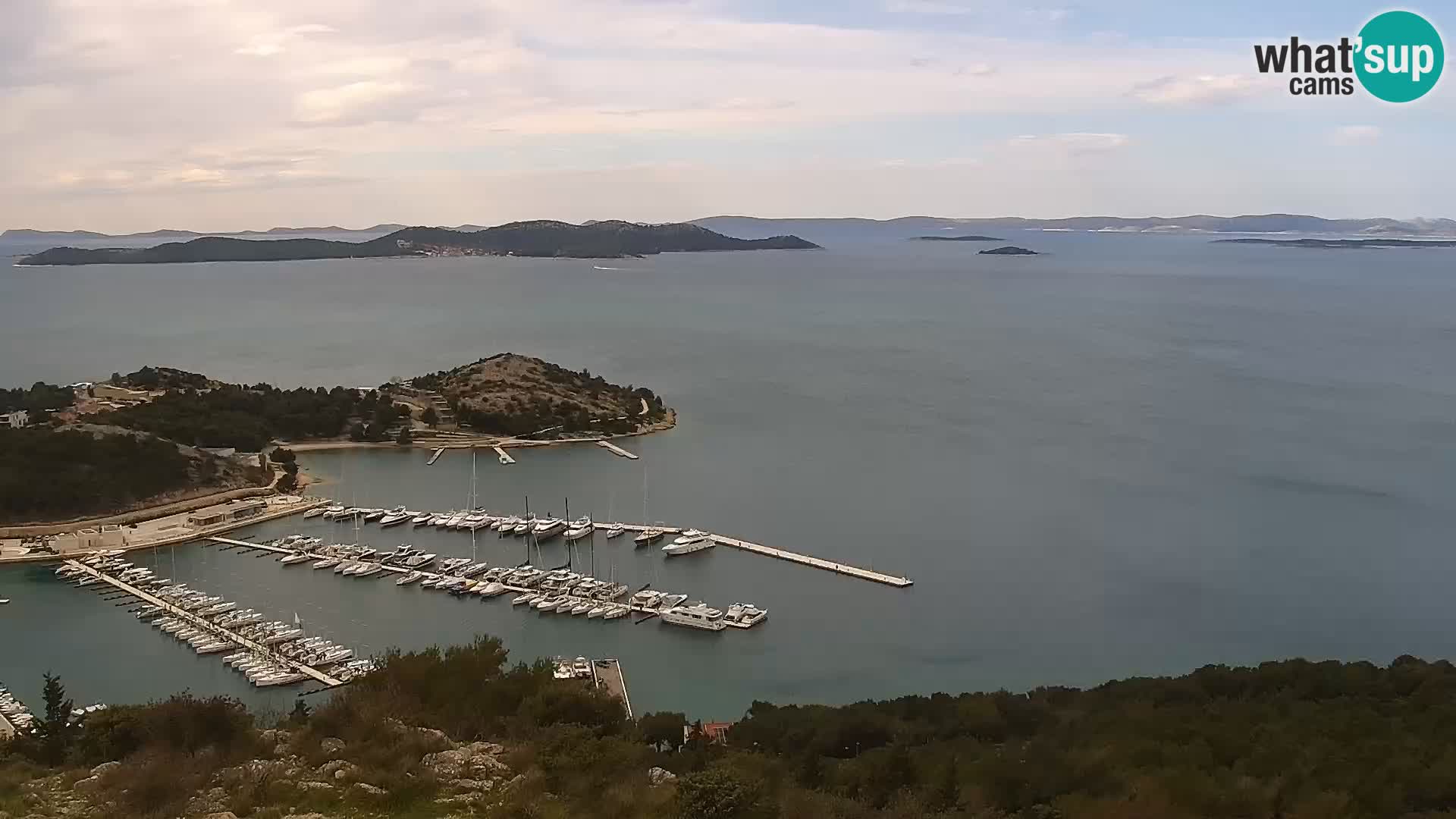 Spletna kamera Pakoštane – Drage – Kornati – Vransko Jezero