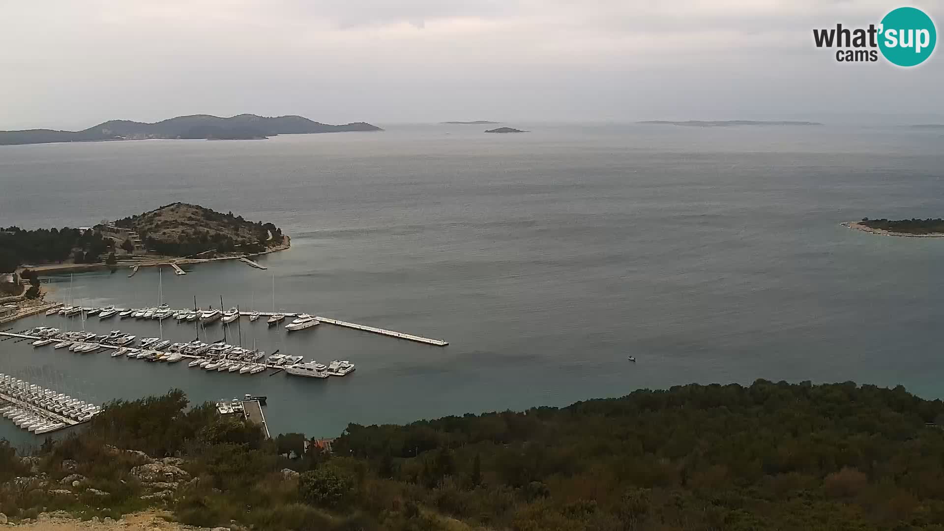 Spletna kamera Pakoštane – Drage – Kornati – Vransko Jezero