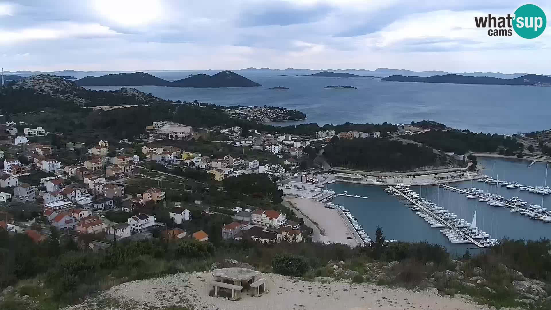 Spletna kamera Pakoštane – Drage – Kornati – Vransko Jezero