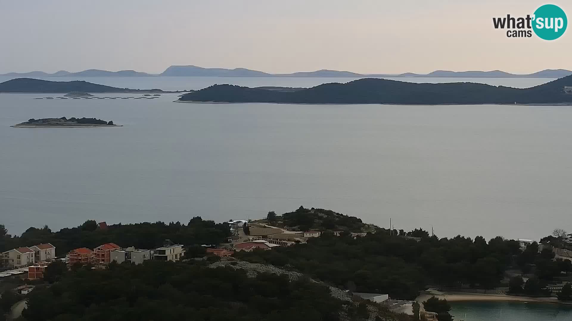 Spletna kamera Pakoštane – Drage – Kornati – Vransko Jezero