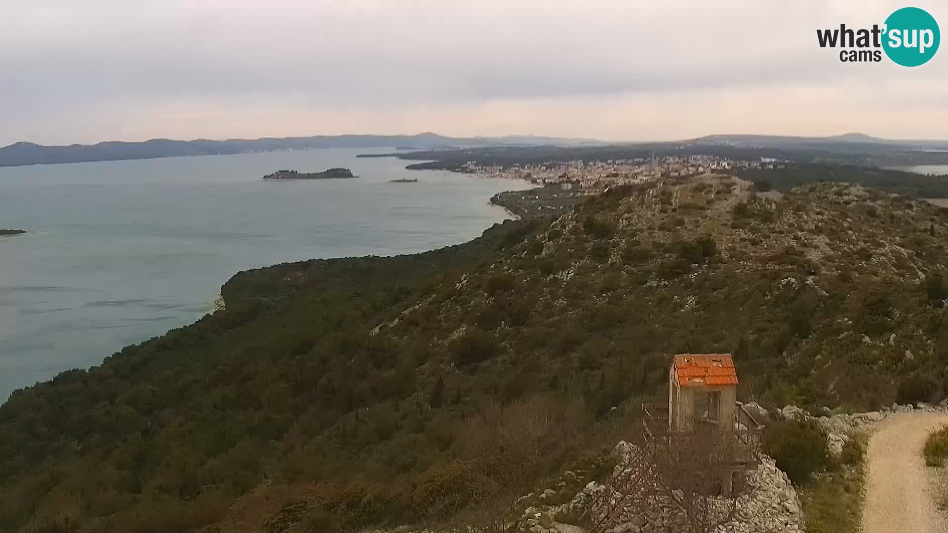 Spletna kamera Pakoštane – Drage – Kornati – Vransko Jezero