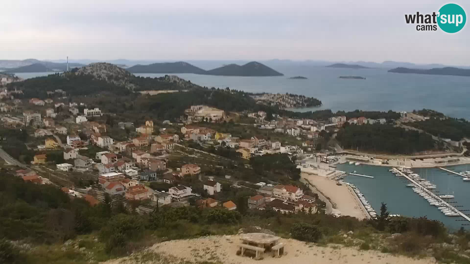 Spletna kamera Pakoštane – Drage – Kornati – Vransko Jezero