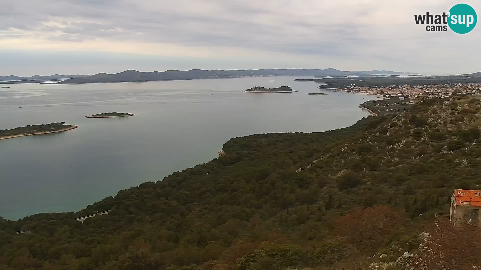 Spletna kamera Pakoštane – Drage – Kornati – Vransko Jezero