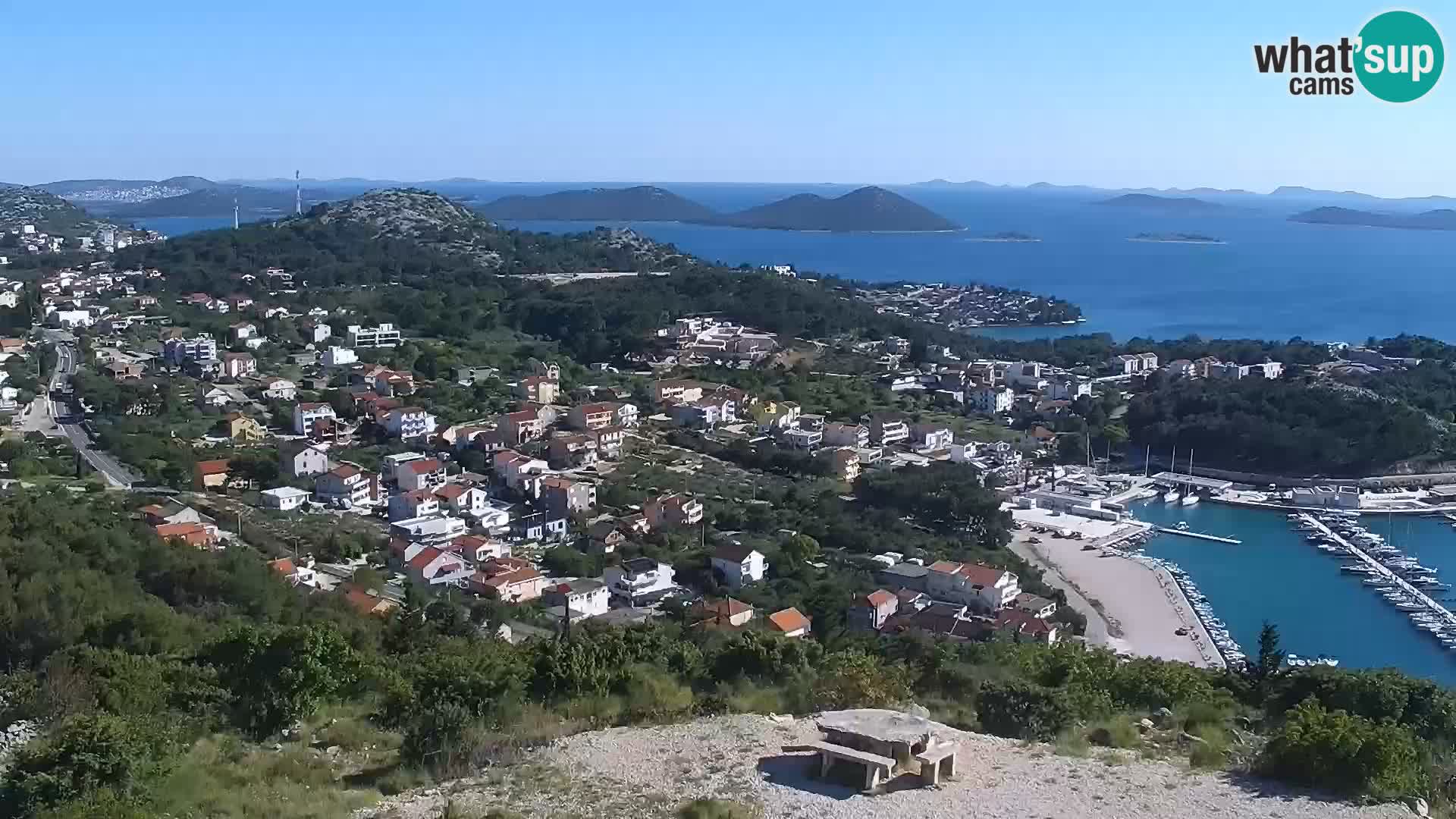 Spletna kamera Pakoštane – Drage – Kornati – Vransko Jezero