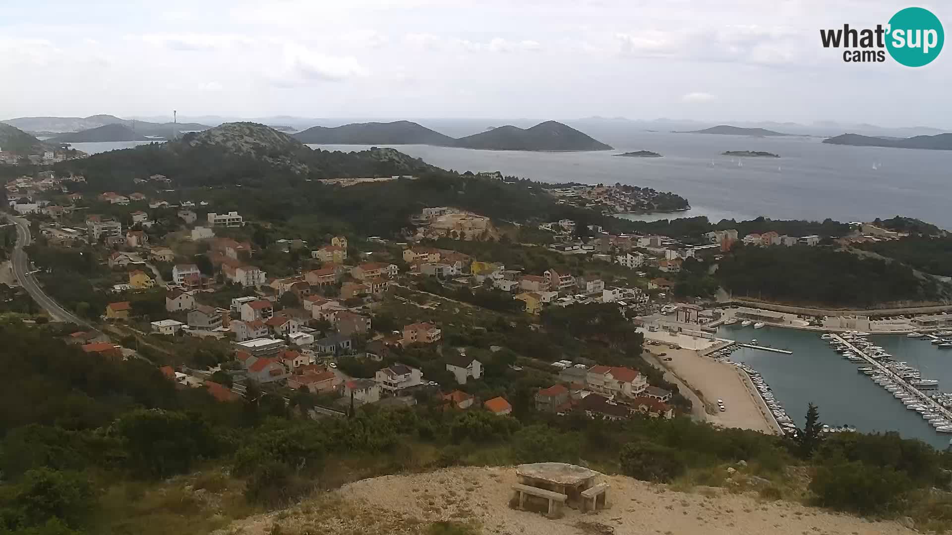 Spletna kamera Pakoštane – Drage – Kornati – Vransko Jezero