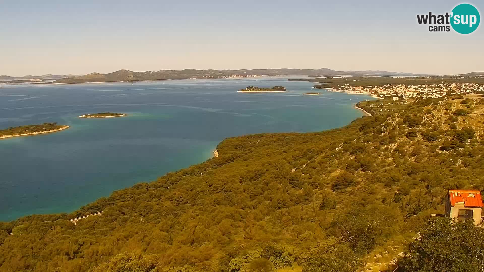Spletna kamera Pakoštane – Drage – Kornati – Vransko Jezero