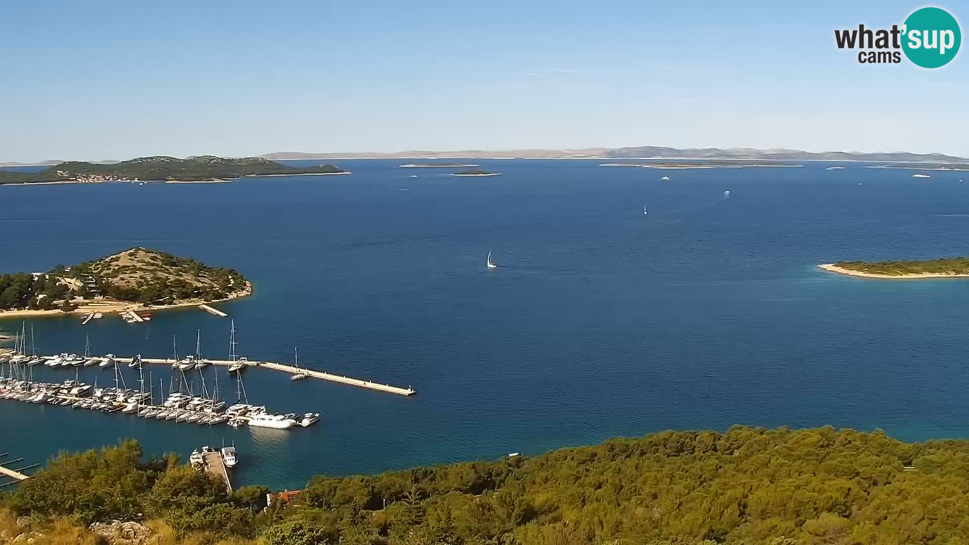 Spletna kamera Pakoštane – Drage – Kornati – Vransko Jezero