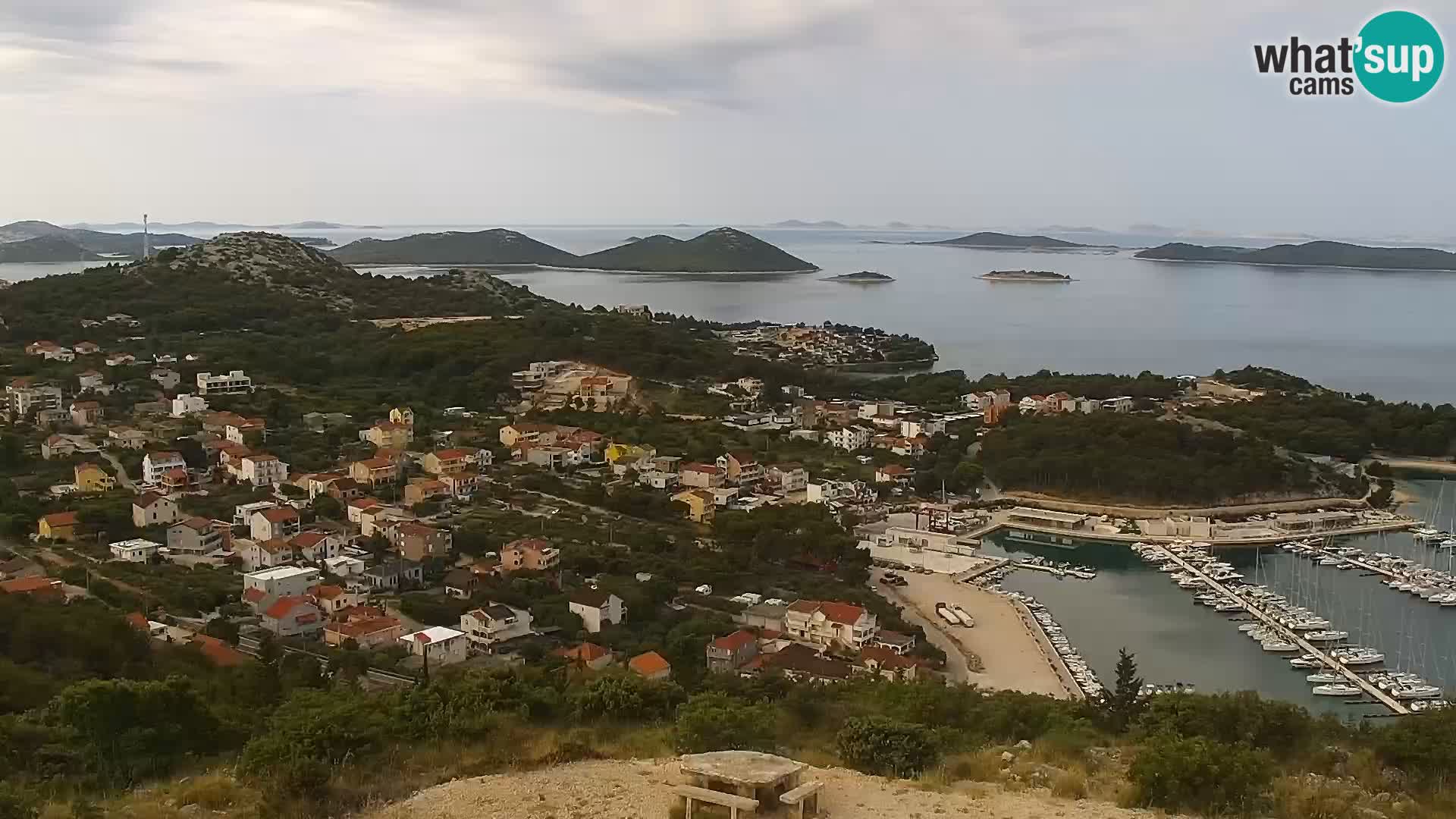 Spletna kamera Pakoštane – Drage – Kornati – Vransko Jezero
