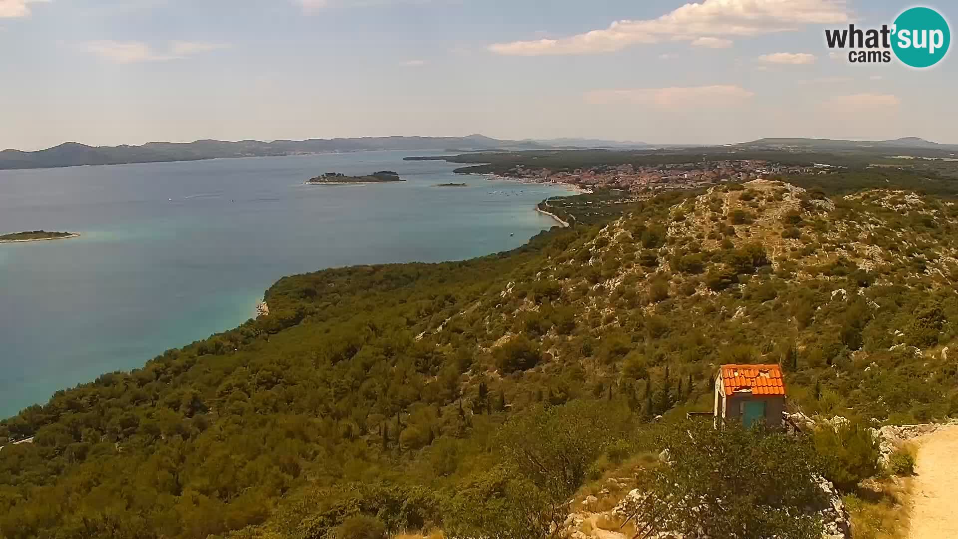 Spletna kamera Pakoštane – Drage – Kornati – Vransko Jezero