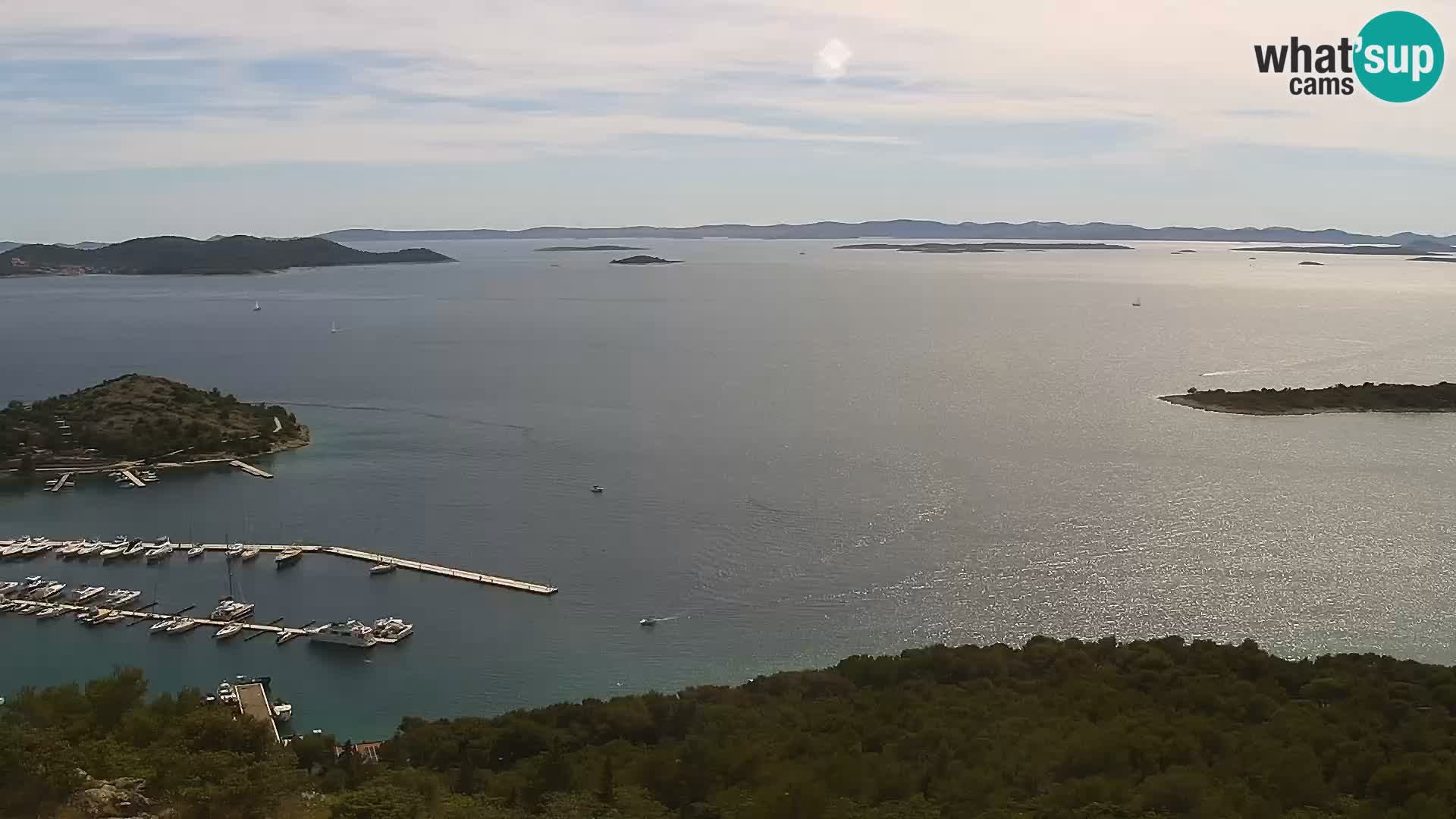 Spletna kamera Pakoštane – Drage – Kornati – Vransko Jezero