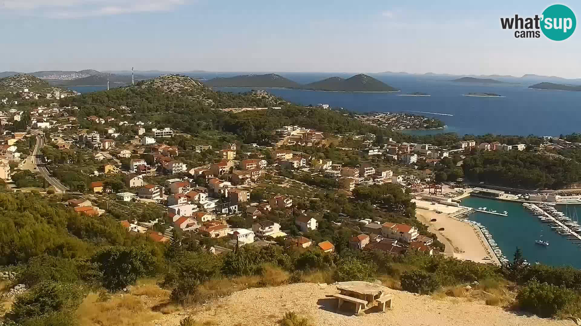 Spletna kamera Pakoštane – Drage – Kornati – Vransko Jezero