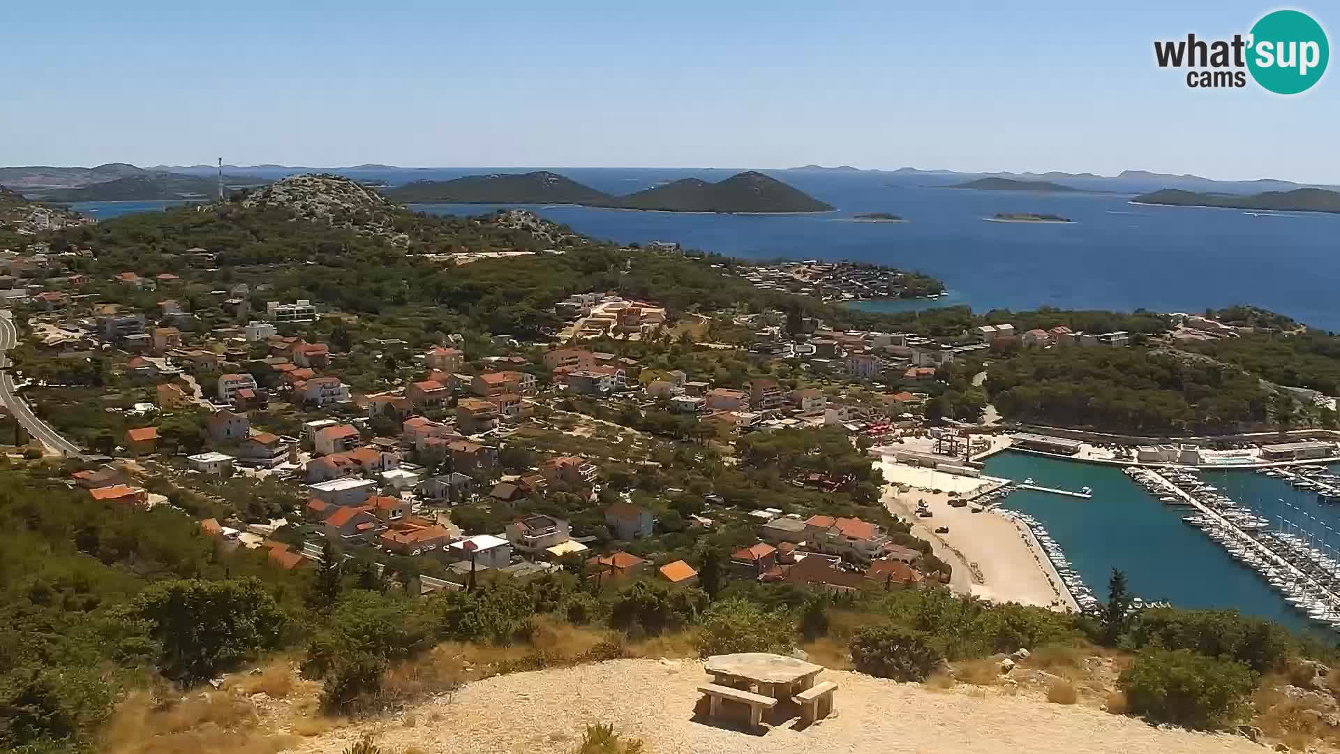Spletna kamera Pakoštane – Drage – Kornati – Vransko Jezero
