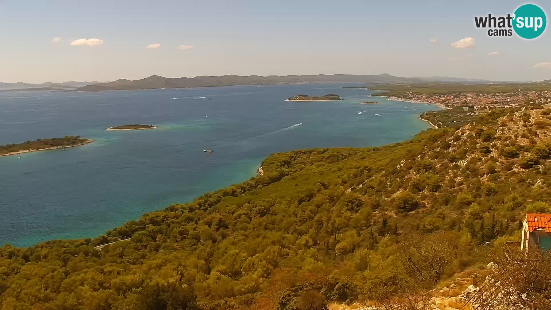 Spletna kamera Pakoštane – Drage – Kornati – Vransko Jezero