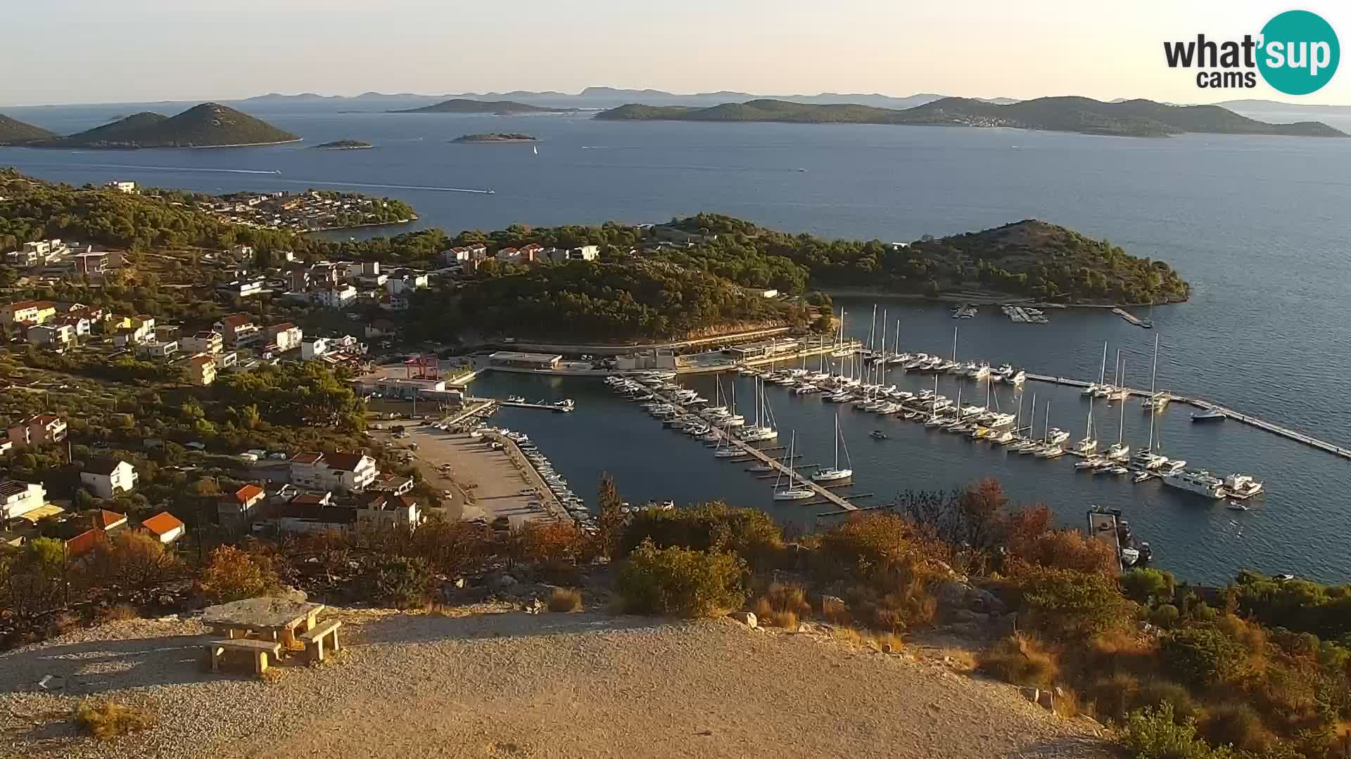 Spletna kamera Pakoštane – Drage – Kornati – Vransko Jezero