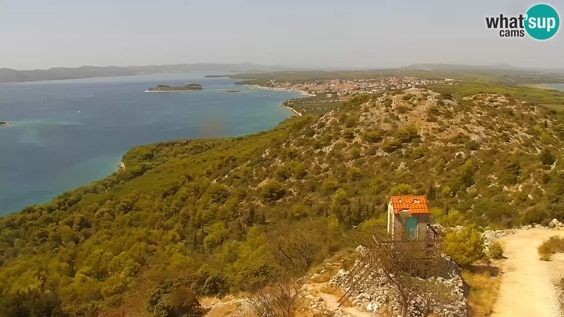 Spletna kamera Pakoštane – Drage – Kornati – Vransko Jezero