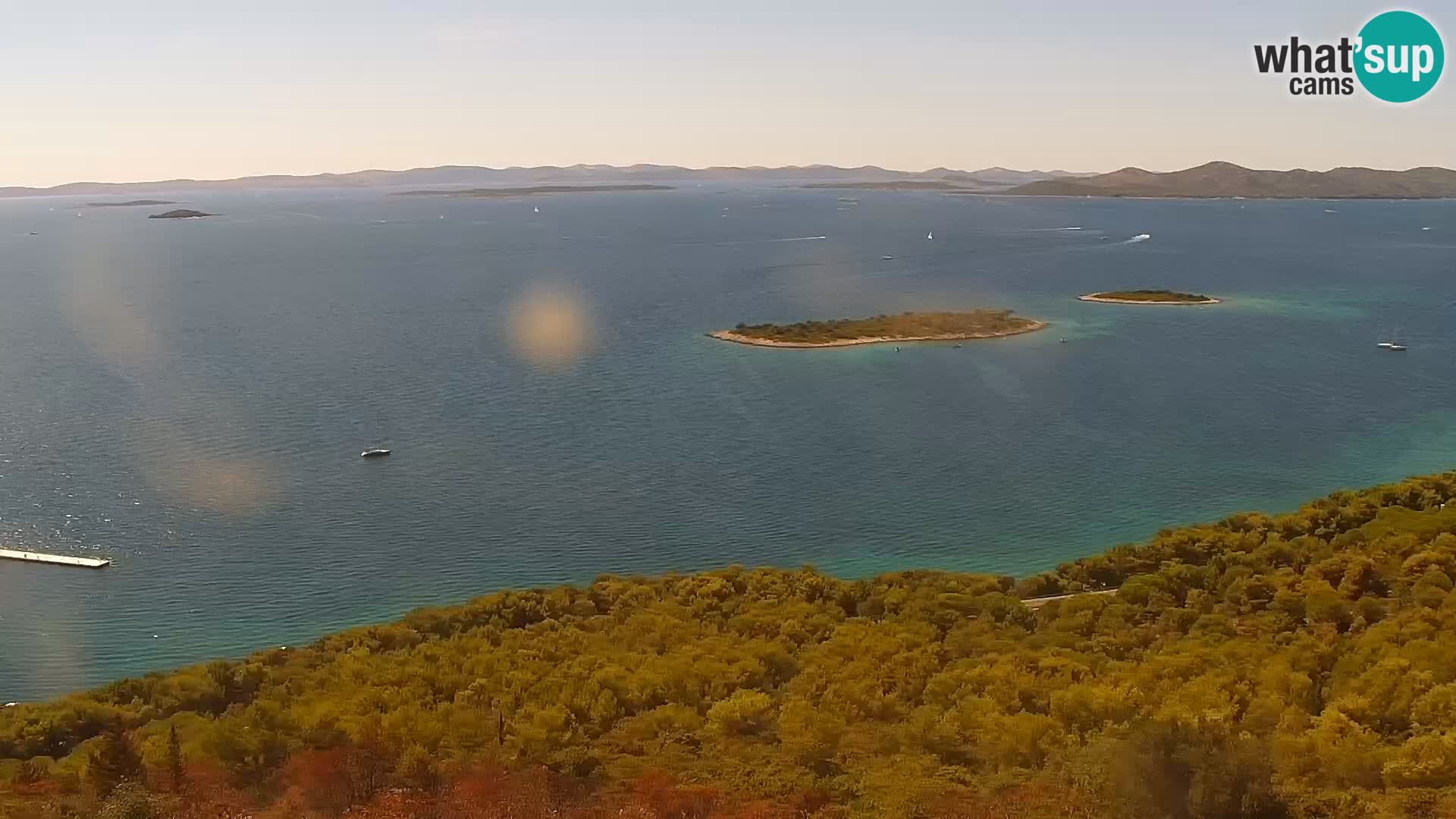 Spletna kamera Pakoštane – Drage – Kornati – Vransko Jezero