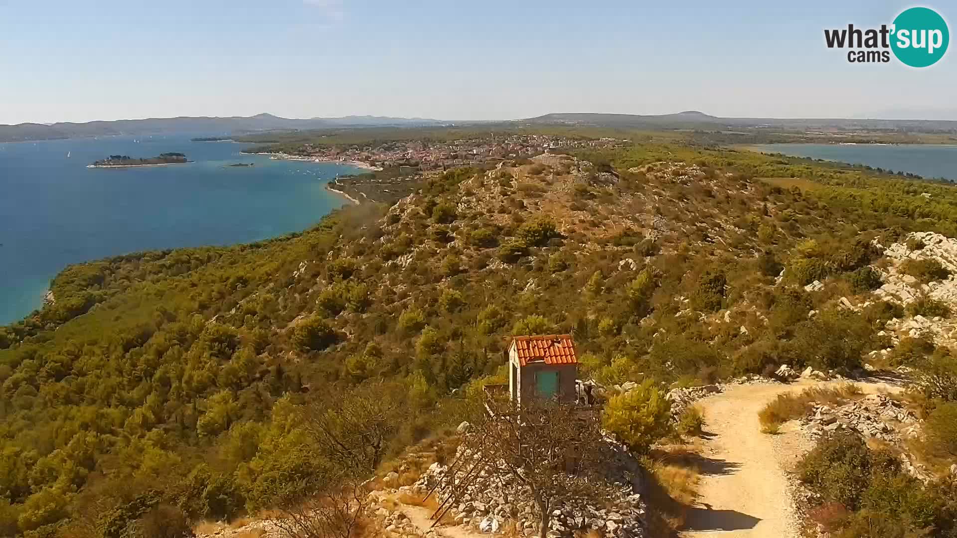 Spletna kamera Pakoštane – Drage – Kornati – Vransko Jezero