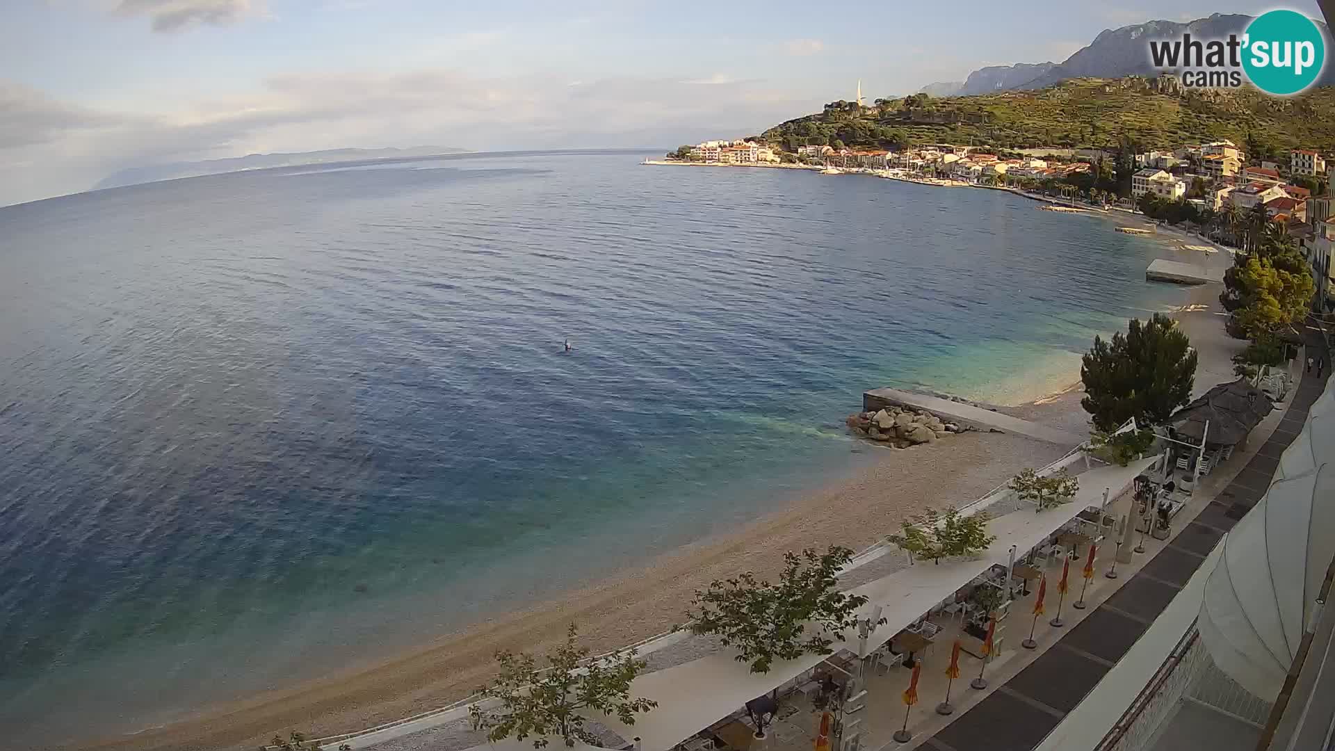 Panorama della spiaggia a Podgora