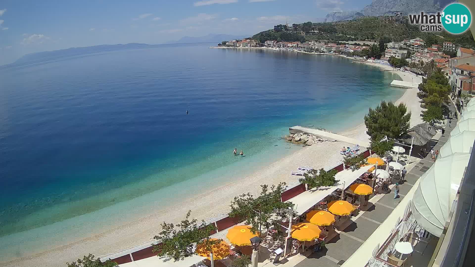 Vista de la playa in Podgora
