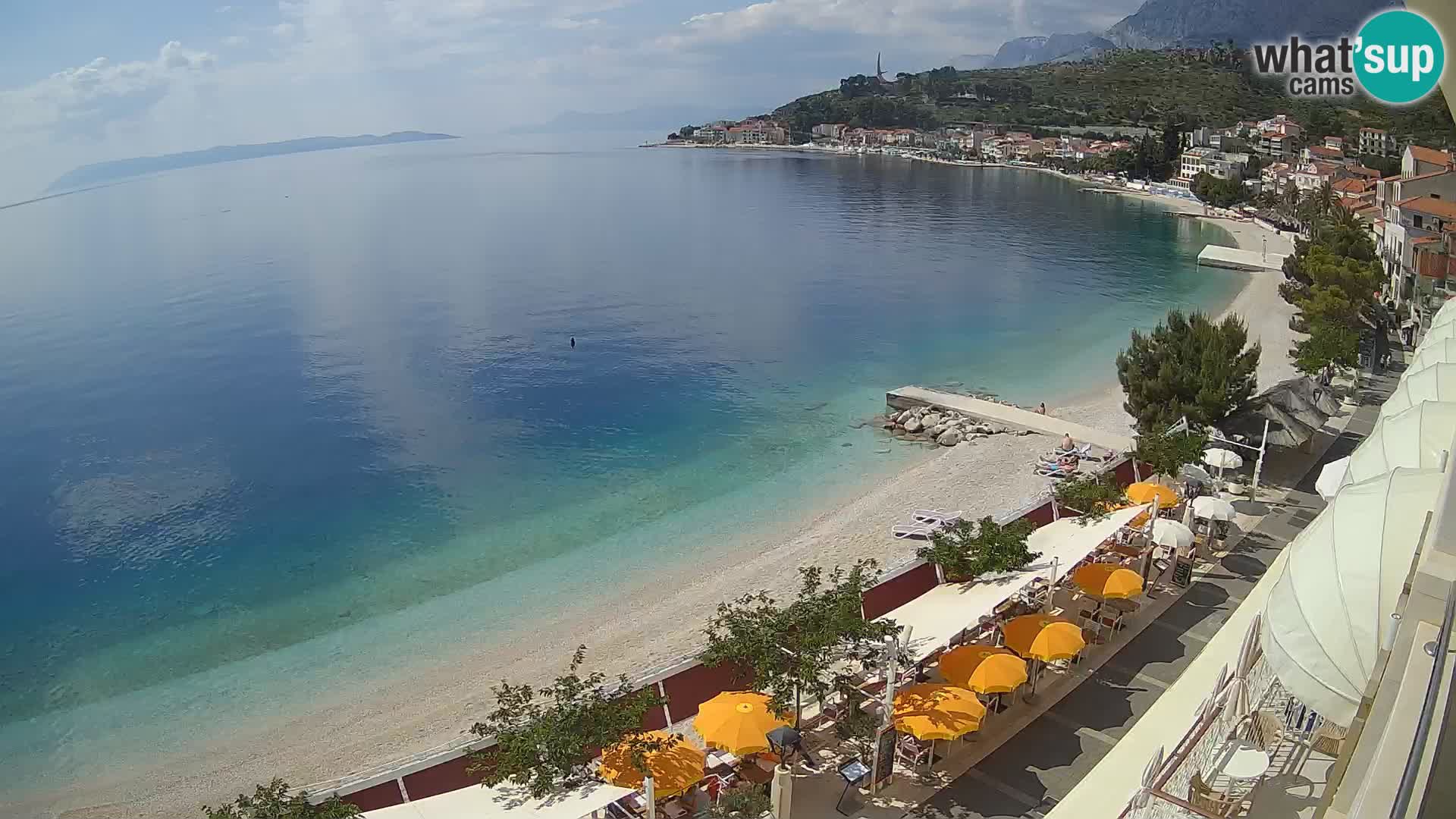 Podgora webcam – panorama beach – Dalmatia – Croatia