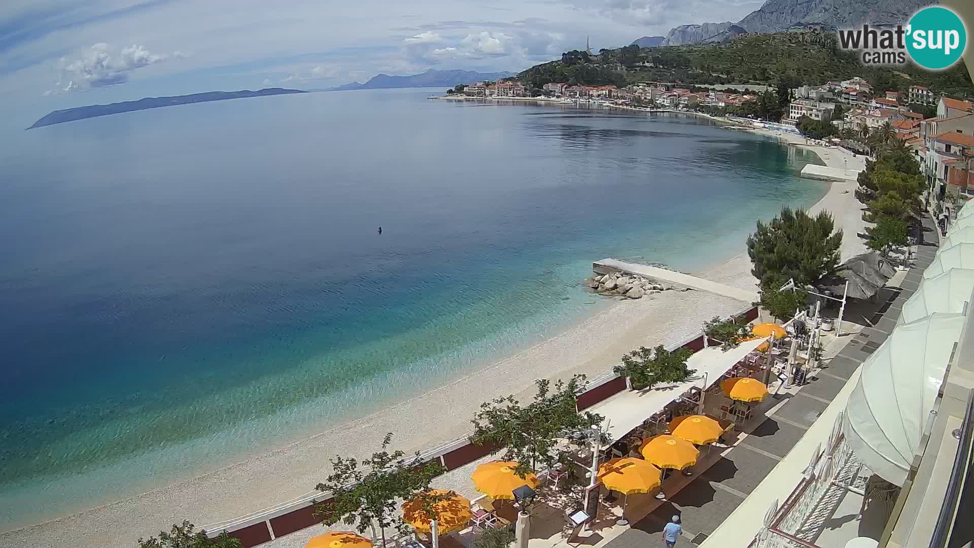 Vista de la playa in Podgora