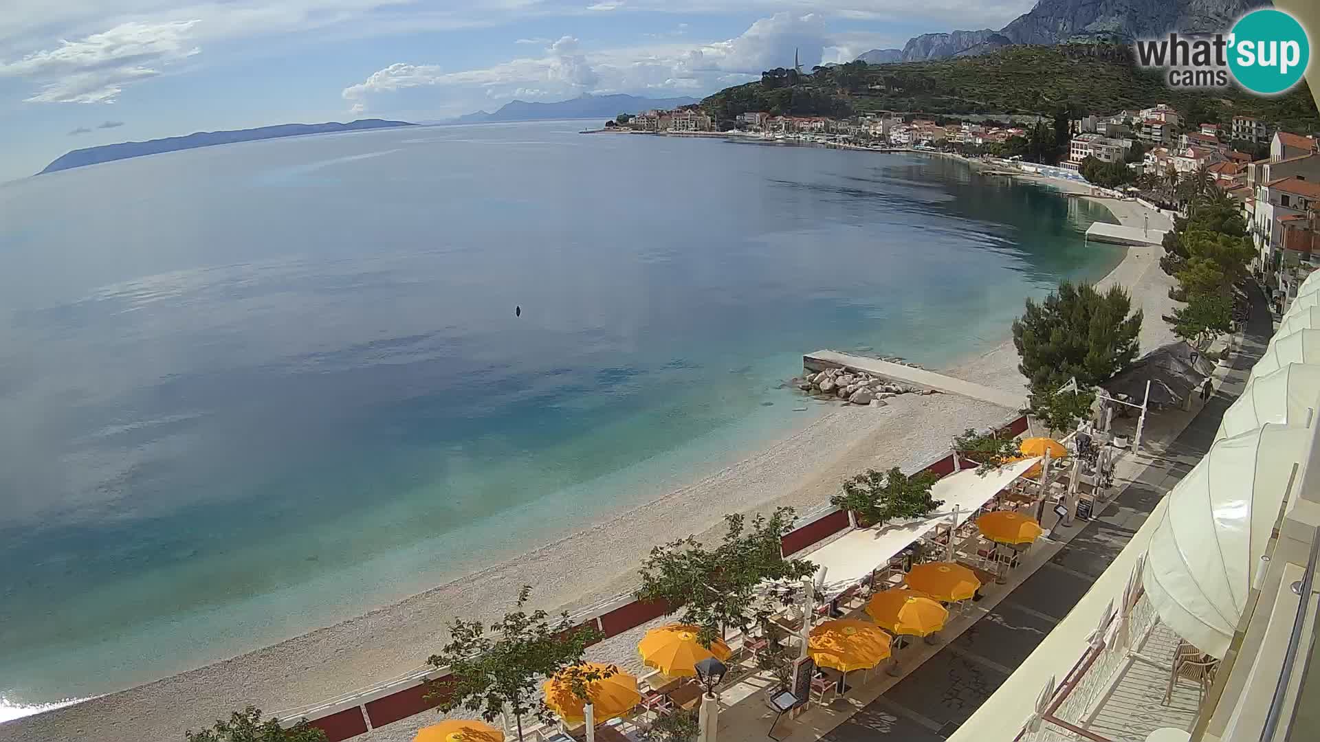 Razgled na plažo v Podgori