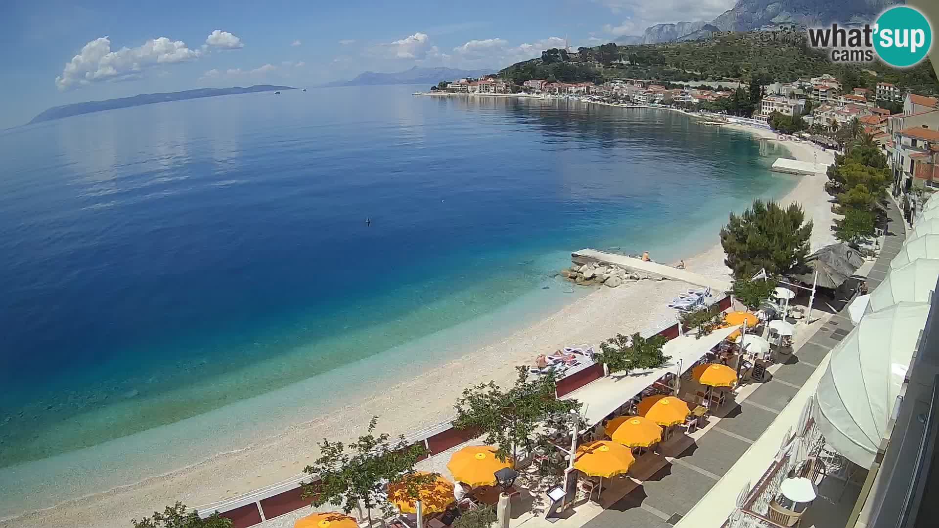 Vue de plage in Podgora