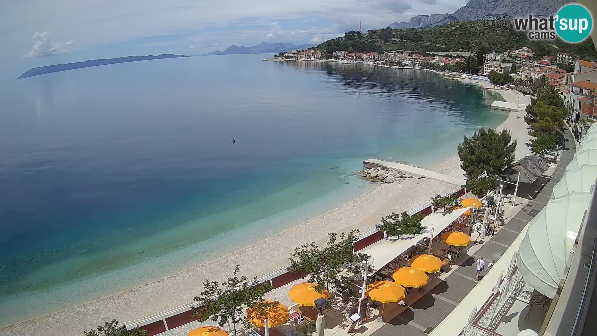 Panorama della spiaggia a Podgora