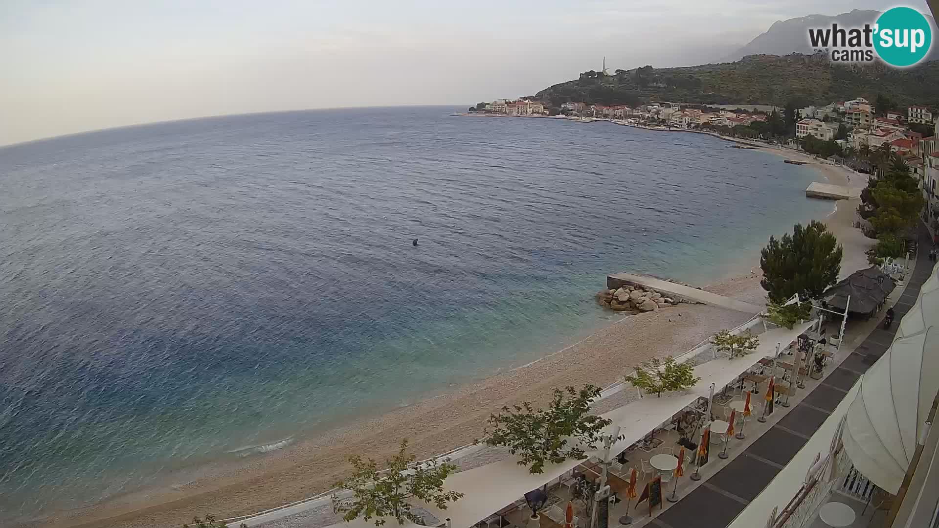 Panorama della spiaggia a Podgora