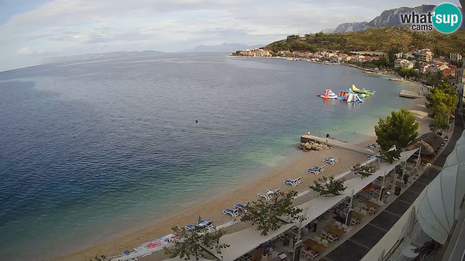 Panorama della spiaggia a Podgora