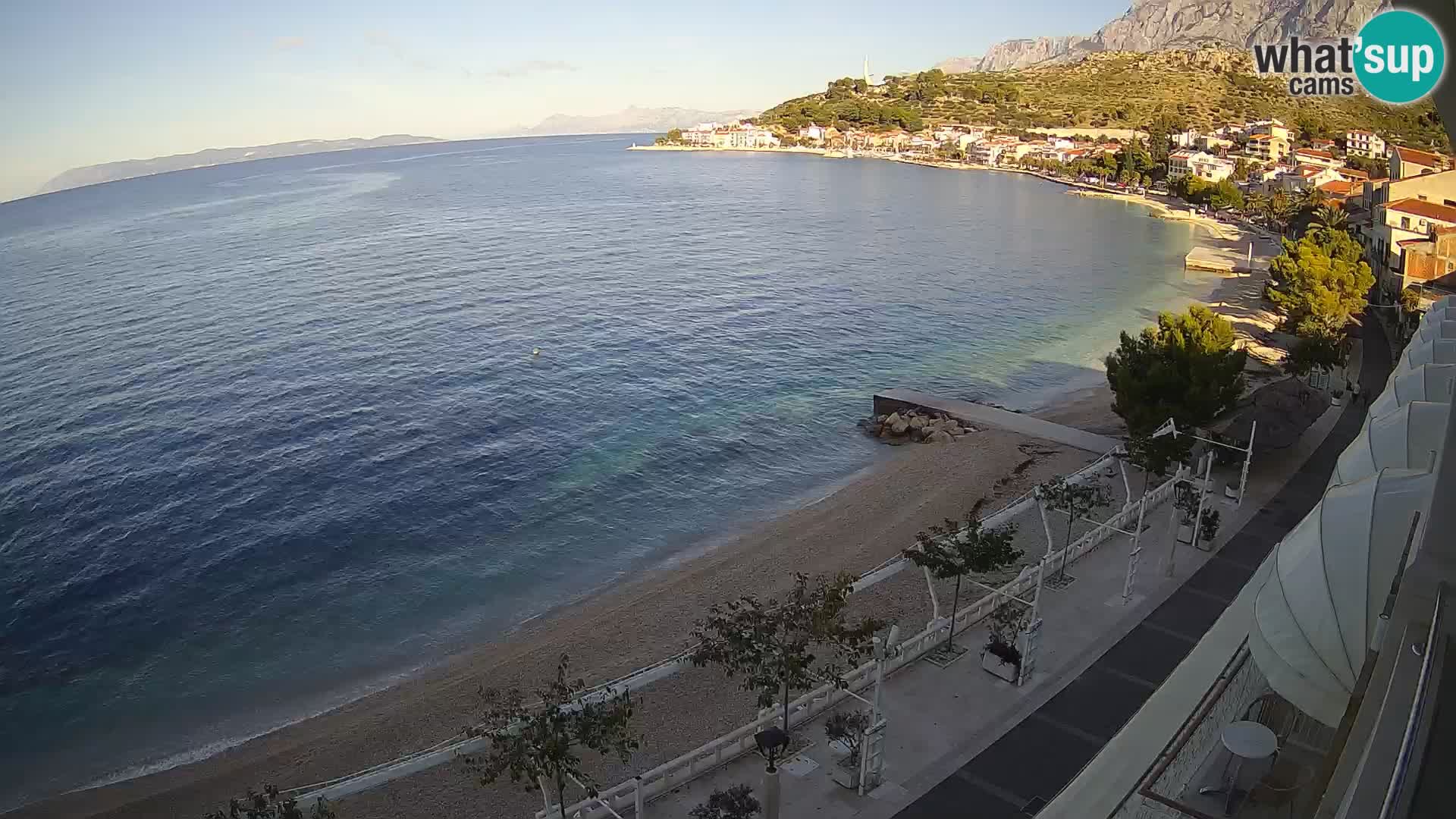 Vue de plage in Podgora