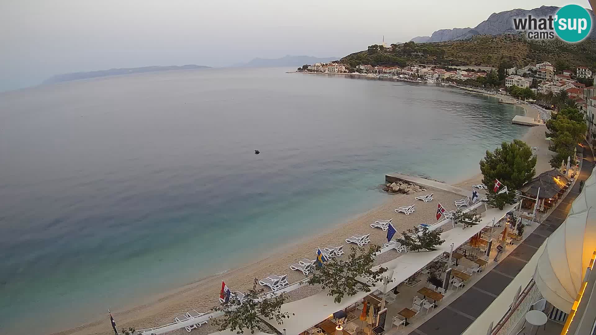 Panorama della spiaggia a Podgora