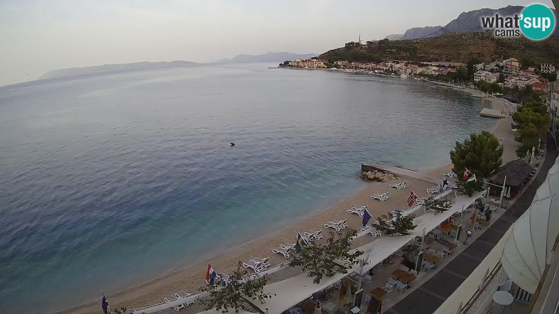 Panorama della spiaggia a Podgora