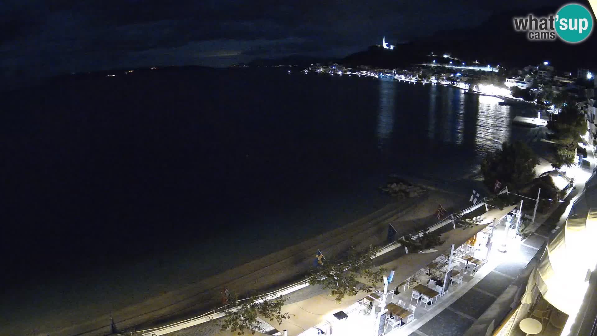 Panorama della spiaggia a Podgora