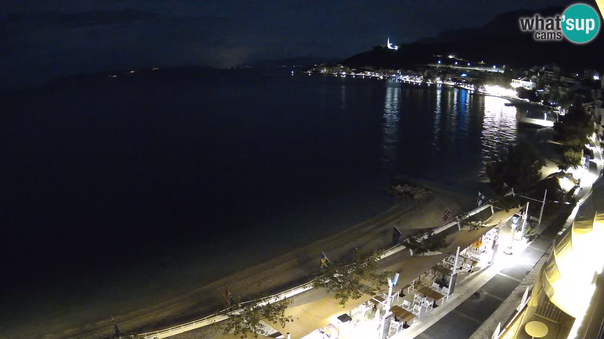 Vue de plage in Podgora