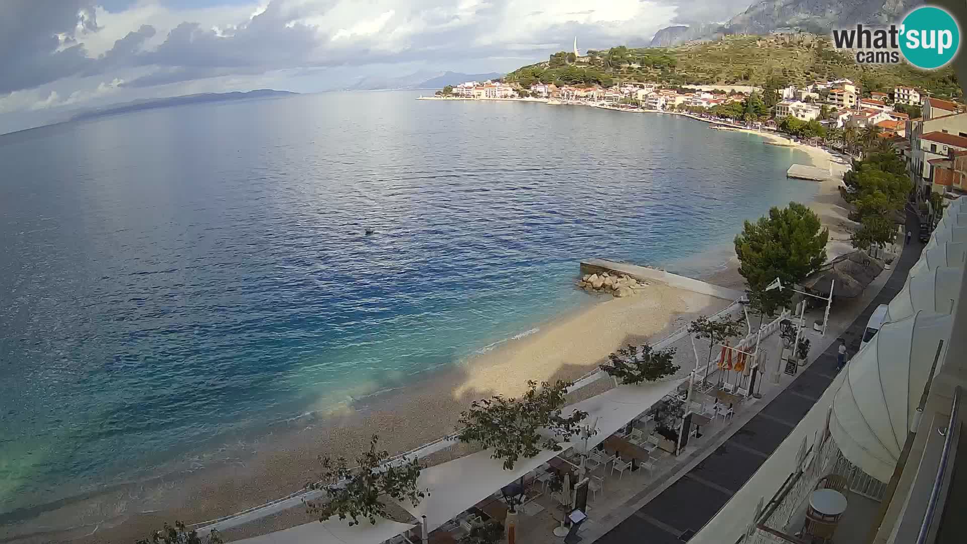 Vue de plage in Podgora