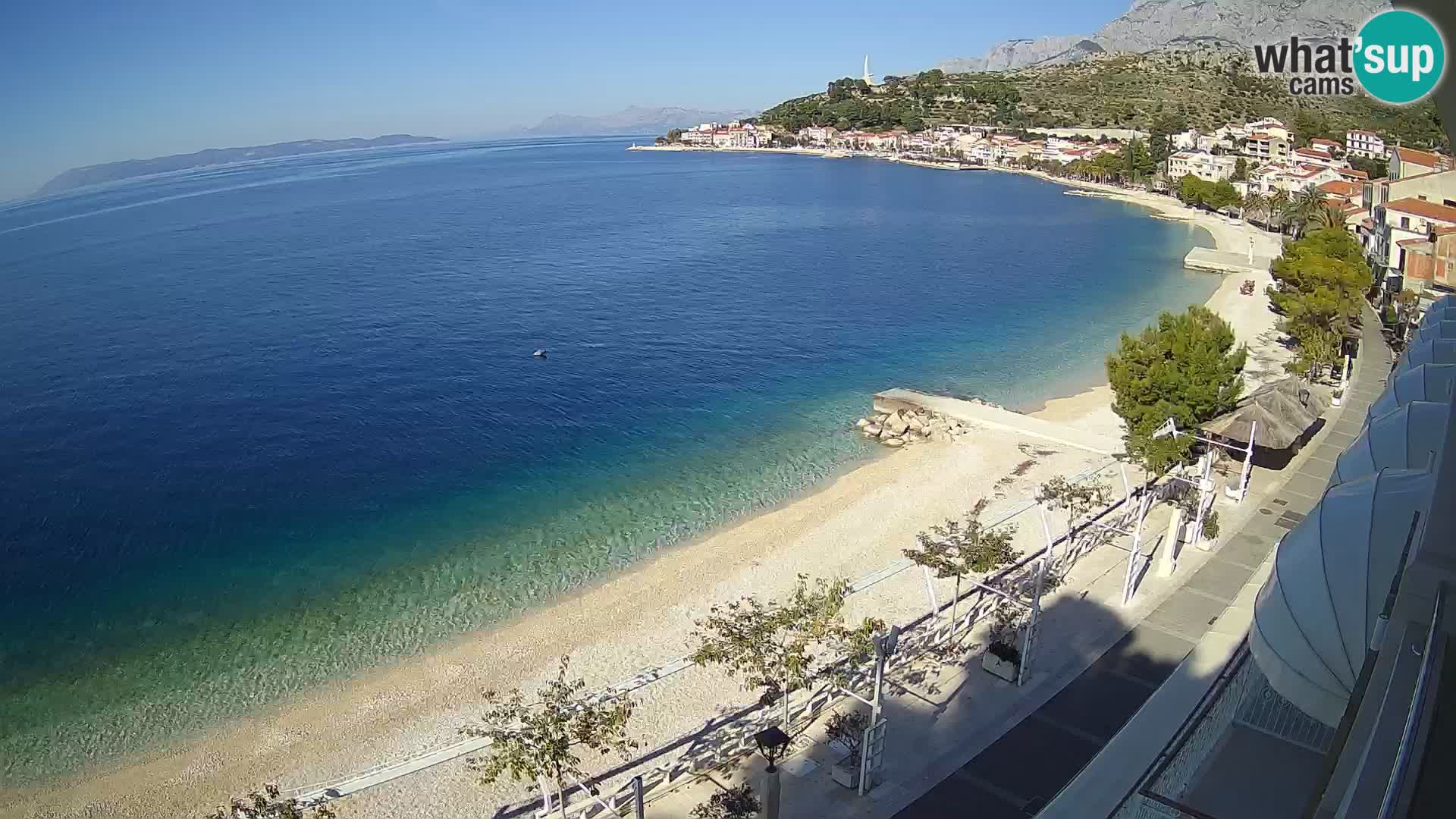 Podgora webcam – panorama beach – Dalmatia – Croatia