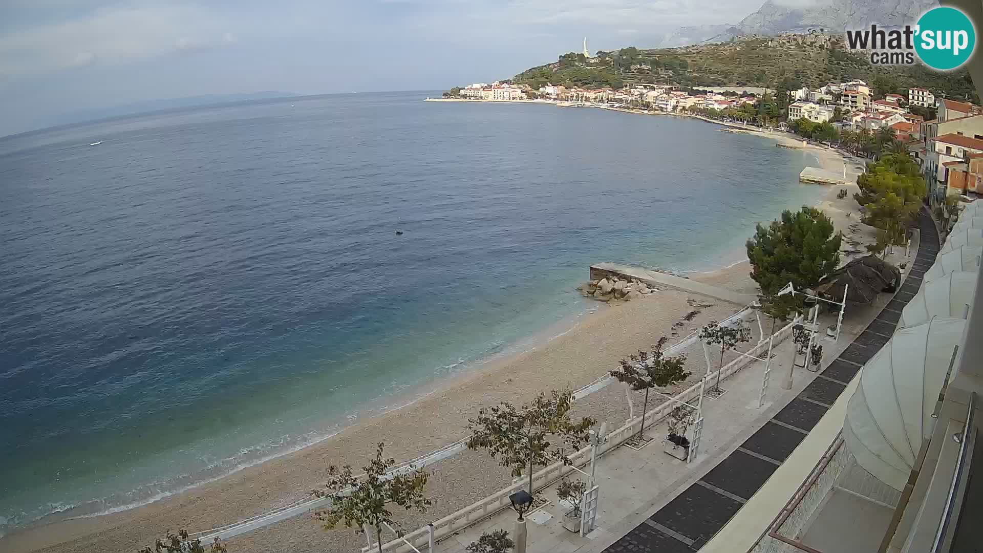 Panorama della spiaggia a Podgora