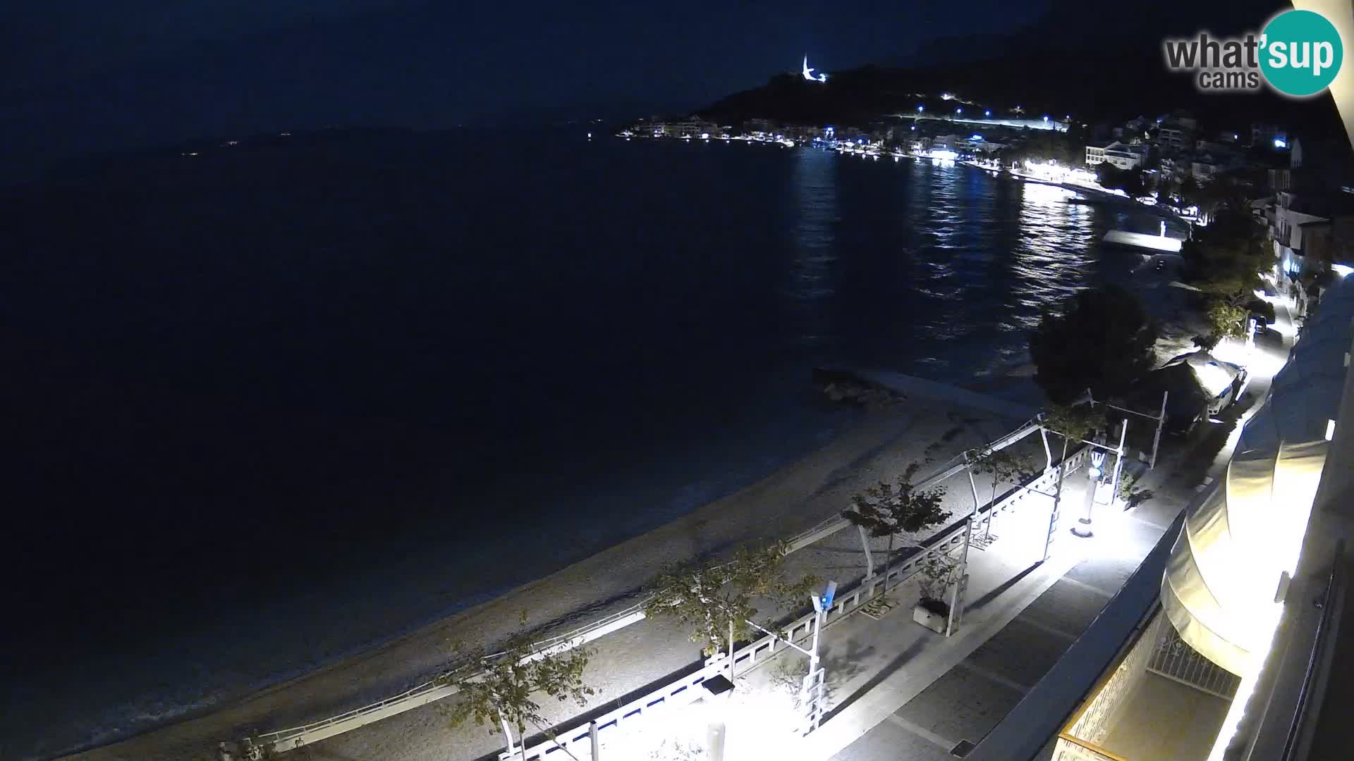 Panorama della spiaggia a Podgora