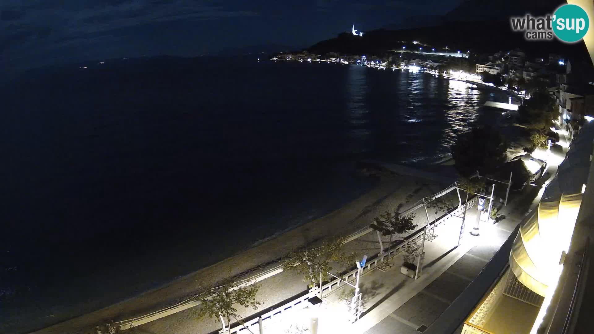 Panorama della spiaggia a Podgora