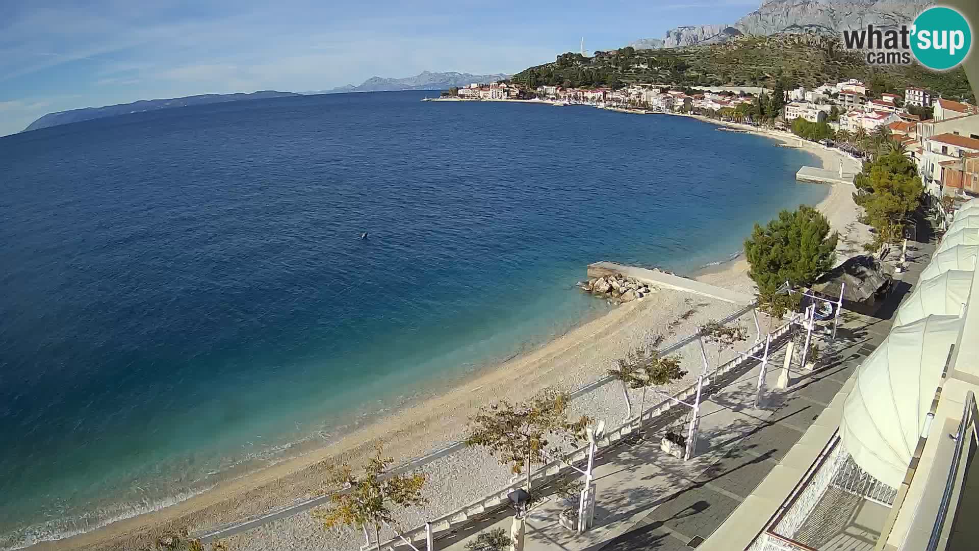 Vista de la playa in Podgora