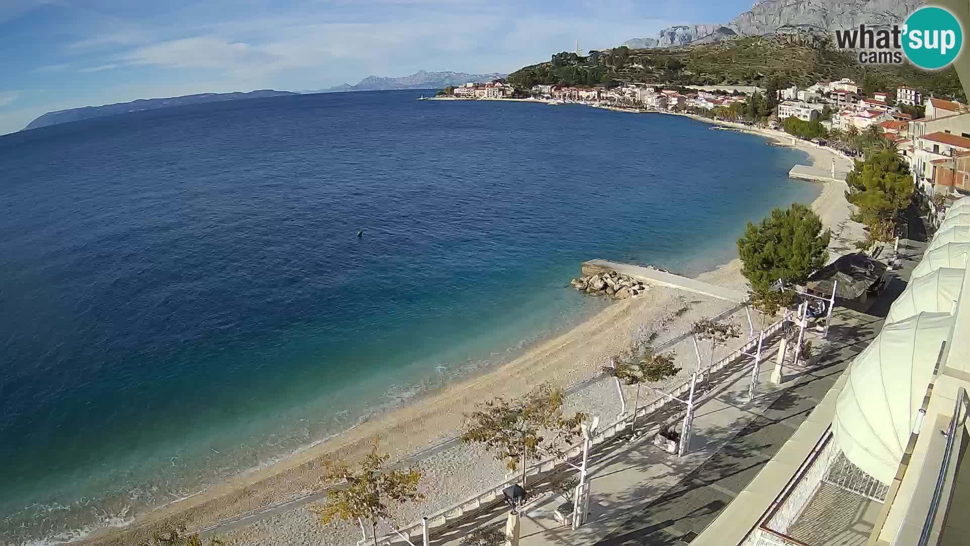 Panorama strand in Podgora